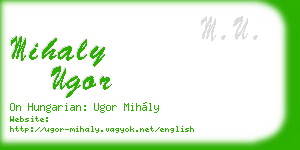 mihaly ugor business card