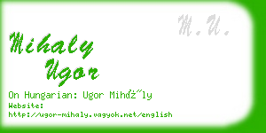 mihaly ugor business card